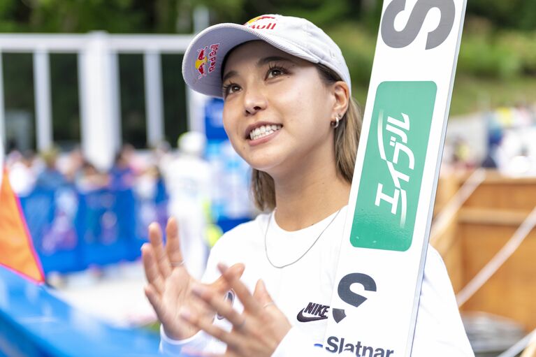 2023年のサマースキージャンプ山形蔵王大会。この頃はハイトーンカラーの髪型も印象的だ　©文藝春秋