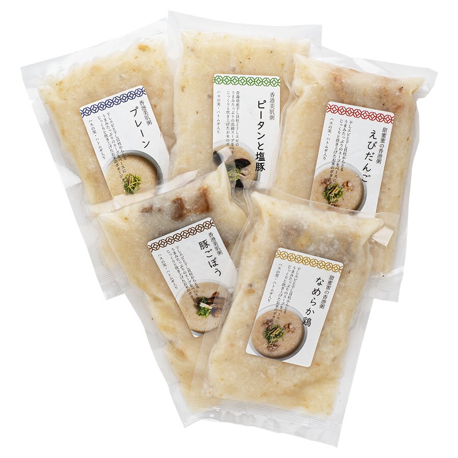 香港粥ミニお試しセット 5パック入り 各190～230g　3,250円／甜蜜蜜