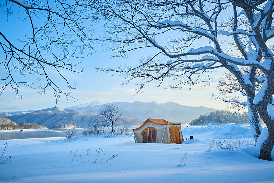 膨大な雪と湖の景色が素晴らしいの一言。