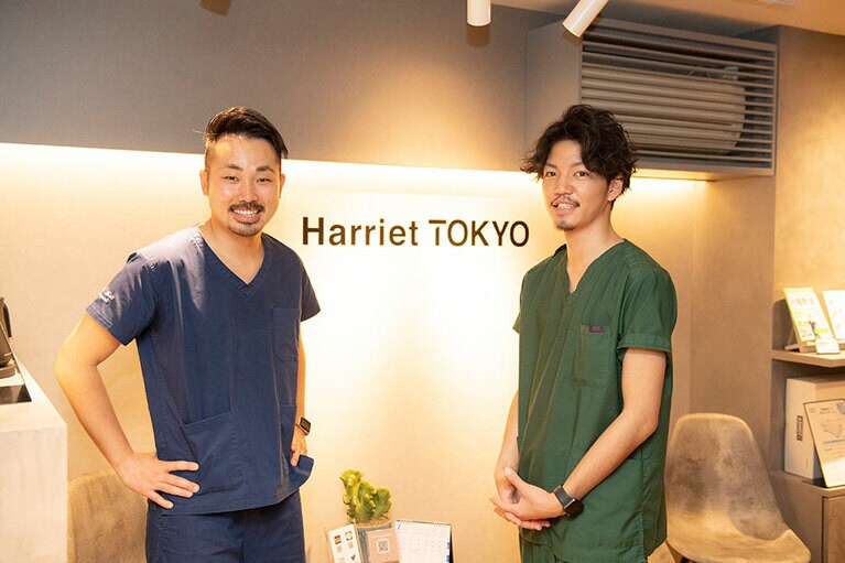Harriet代表の関口 賢さんと総院長の宇田川直人さん。