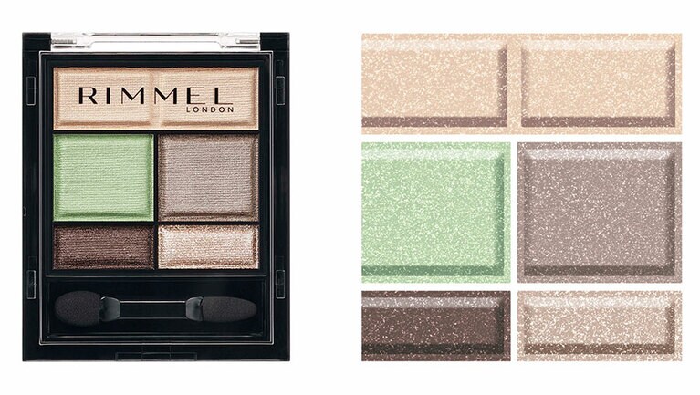 010 バニラミントショコラ（限定）。名前通りのミントグリーンが涼しげでキレイ。重ねても暑苦しくならず、“透け感”を特に感じられる5色。