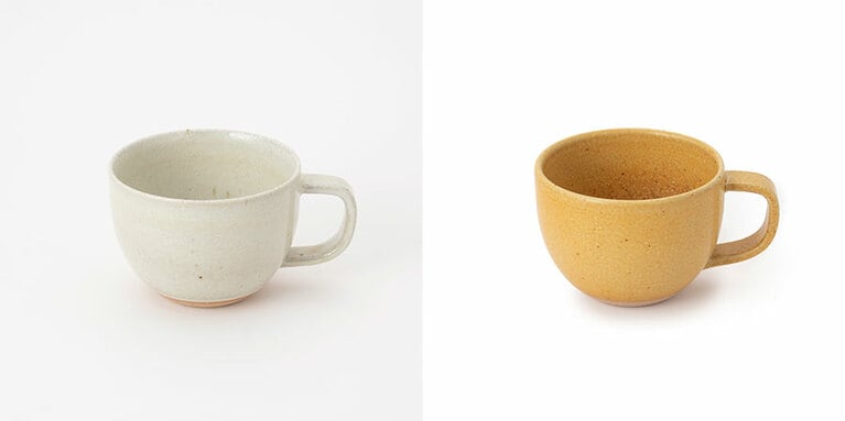 「信楽焼のマグカップ」各2,750円／中川政七商店
