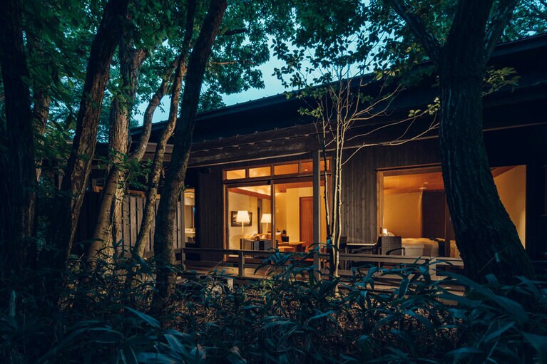 界 阿蘇［大分／瀬の本温泉］客室外観。