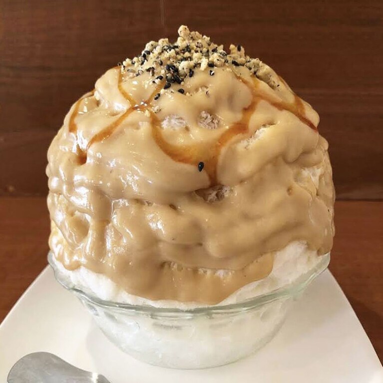 【ティーハウス マユール宮崎台】かき氷には珍しいメニュー。焼き芋みるく 900円。