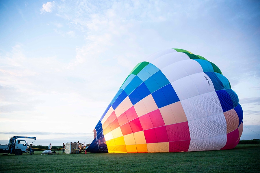 日本最大級の熱気球は、驚きの迫力。Photo: Miyuki Unno
