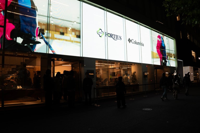 東京・原宿の旗艦店COLUMBIA TOKYO FLAGSHIPで開かれたイベントの様子。