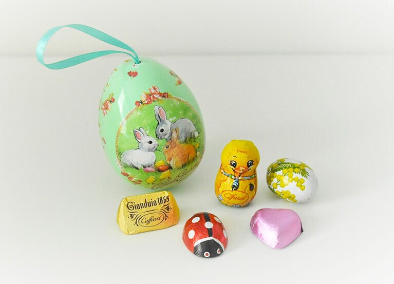 プリマベーラコレクション2020「バニー･エッグ・ヴェルデ」5粒入り 850円／カファレル