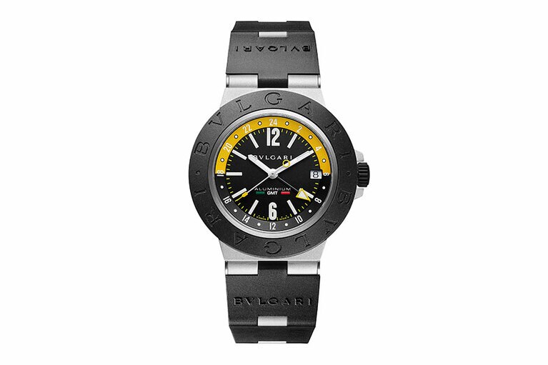 「ブルガリアルミニウム ヴェスプッチ 限定モデル」ウォッチ。アルミニウム×ラバー 467,500円。