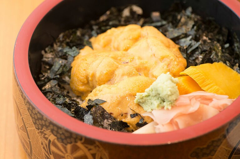 絶品！　「ウニ丼」 1,500円。