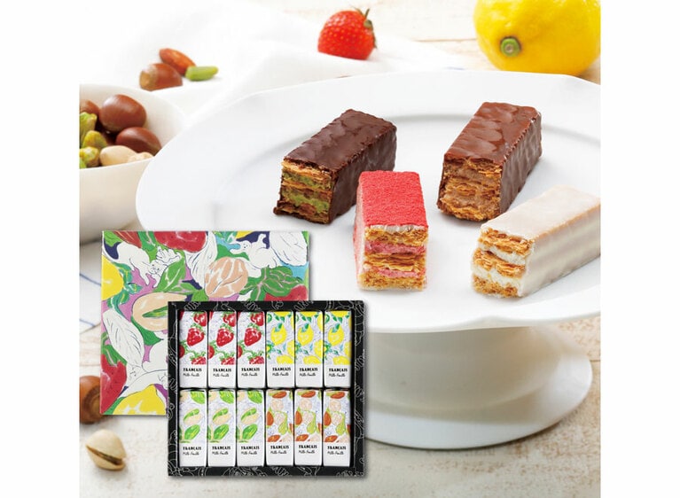 【総合グランプリ】フランセ「果実をたのしむミルフィユ詰合せ」(12枚入り) 1,620円。