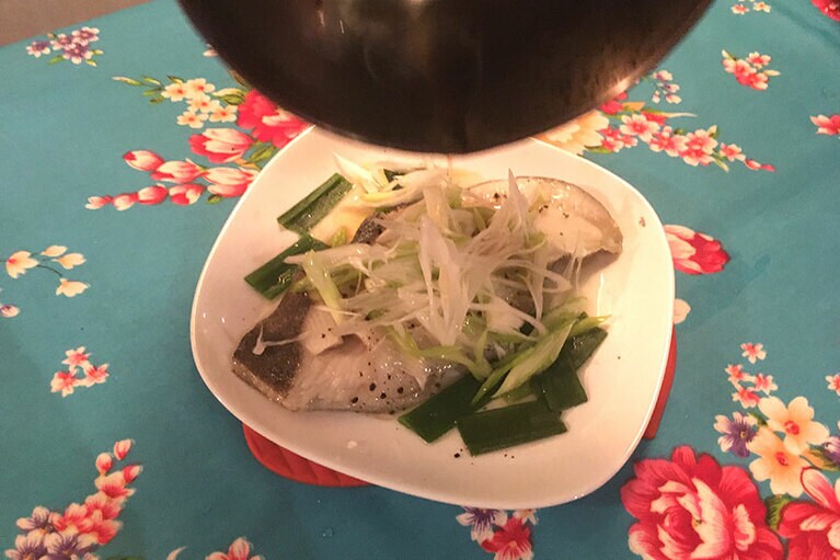 ごま油はまんべんなくかかるように。