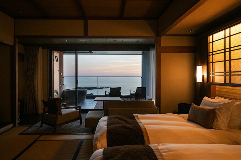 2023年4月に誕生した、露天風呂付きオーシャンテラス。