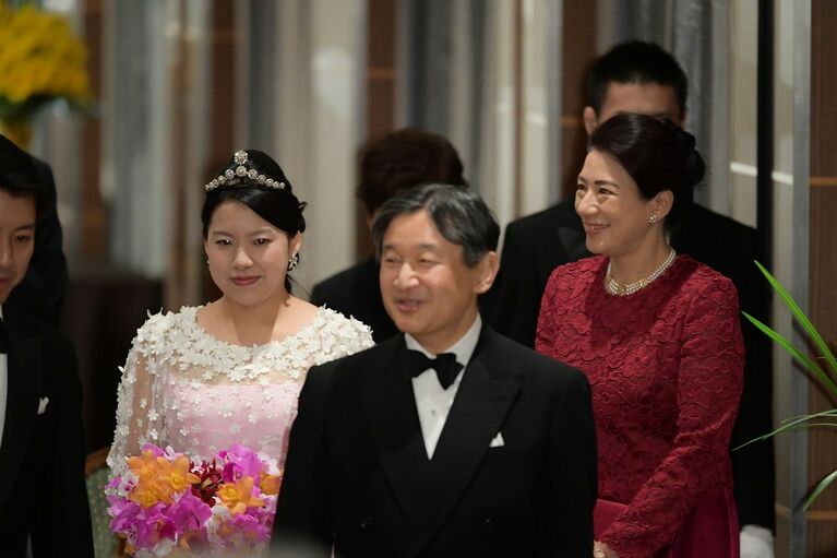 2018年10月30日、守谷慧さん、絢子さんの結婚披露晩餐会で　©JMPA