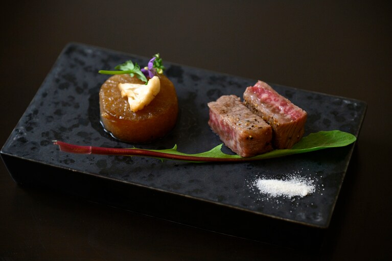 瀬戸内牛のロティ。