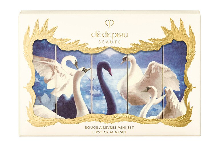 「クレ・ド・ポー ボーテ ルージュアレーブル ミニセット」 10,000円(限定発売)。セット内容：ルージュアレーブルn×3本 各2g、ルージュアレーブル カシミア×2本 各2g。