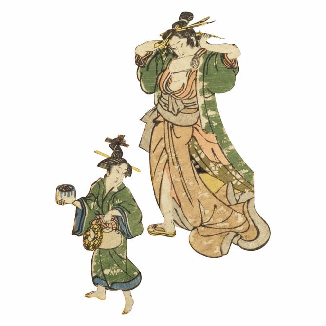 国貞『吉原遊郭娼家之図五渡亭』／国立国会図書館デジタルコレクション