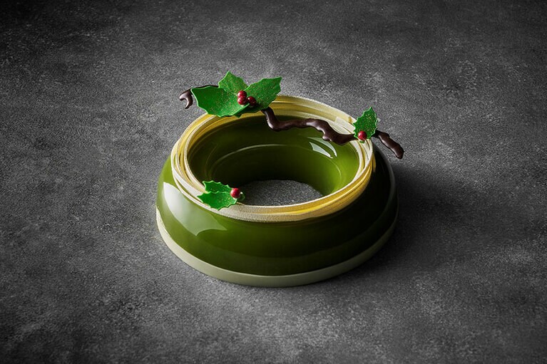 マンダリン オリエンタル 東京「ピスタチオクリスマスリース」（直径16cm、高さ7cm／6,480 円）。
