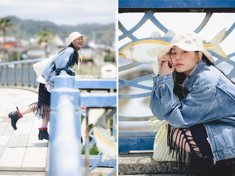 雨が降ったかと思えば晴れ間がのぞいたり、初夏らしい気まぐれな空模様。そんな日に、街とフィールドの境にある鴨川シーサイドを歩くなら、足元はやっぱりミリカがぴったり。