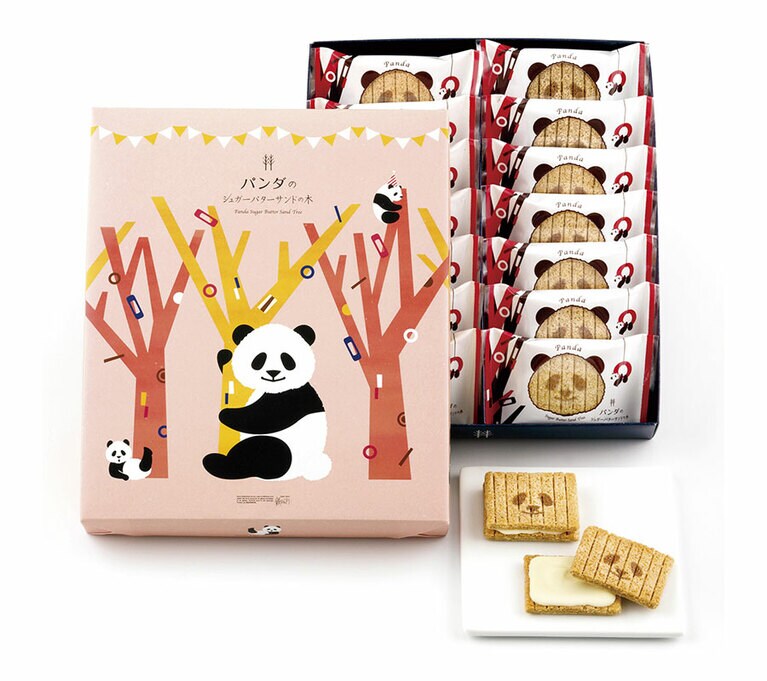 パンダのシュガーバターサンドの木14個入 1,080円／シュガーバターの木(エキュート品川 サウス)