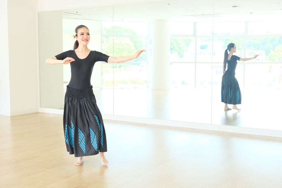 茨城県出身。「子どもの頃に遊びに来て、ダンサーになろうと決意しました」と美咲さん。
