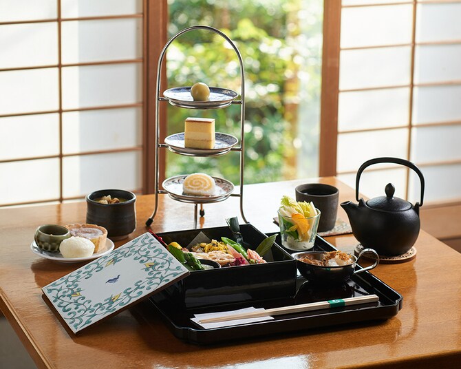 京都嵐山のホテルの茶寮でいただく 漢方専門店「薬日本堂」監修 季節の