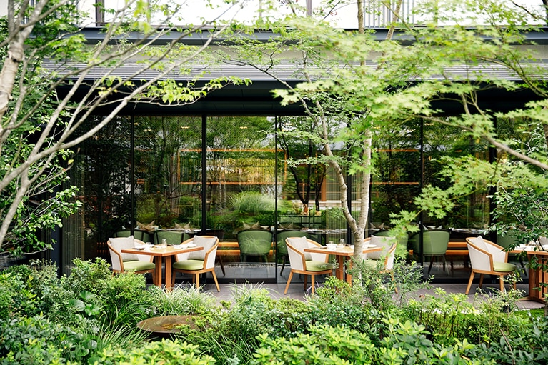 HOTEL THE MITSUI KYOTO［京都／京都二条温泉］FORNIテラス。