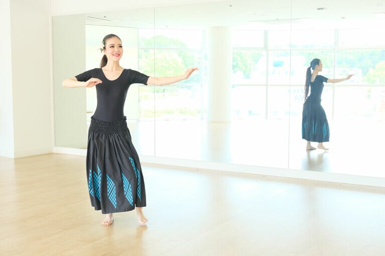 茨城県出身。「子どもの頃に遊びに来て、ダンサーになろうと決意しました」と美咲さん。