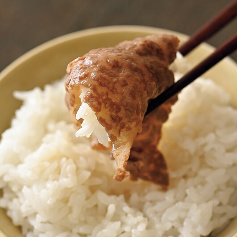 飛騨牛イチボのかさねミルフィーユ(醤油たれ) 120g 3,800円／飛騨牛 中村屋