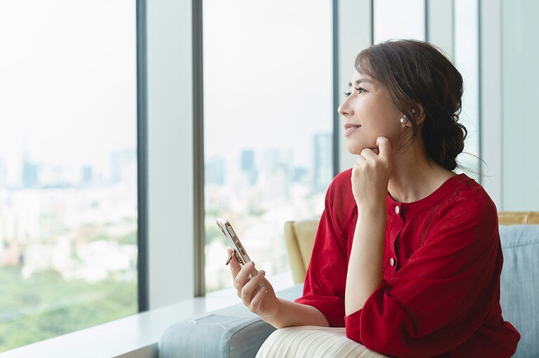 旅をテーマにしたオーディオブックをよく聴くという堀井美香さん。