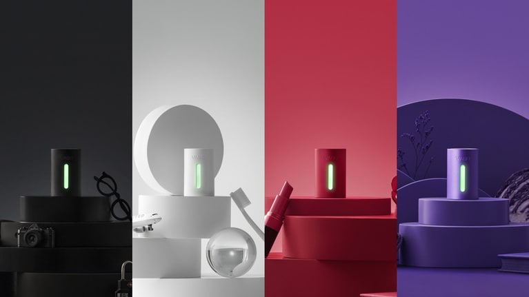 本体カラーは、ホワイト、ブラック、ピンク、パープルの4色。