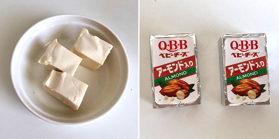 豆腐はしっかり水切りする。チーズで動物性たんぱく質も補給。