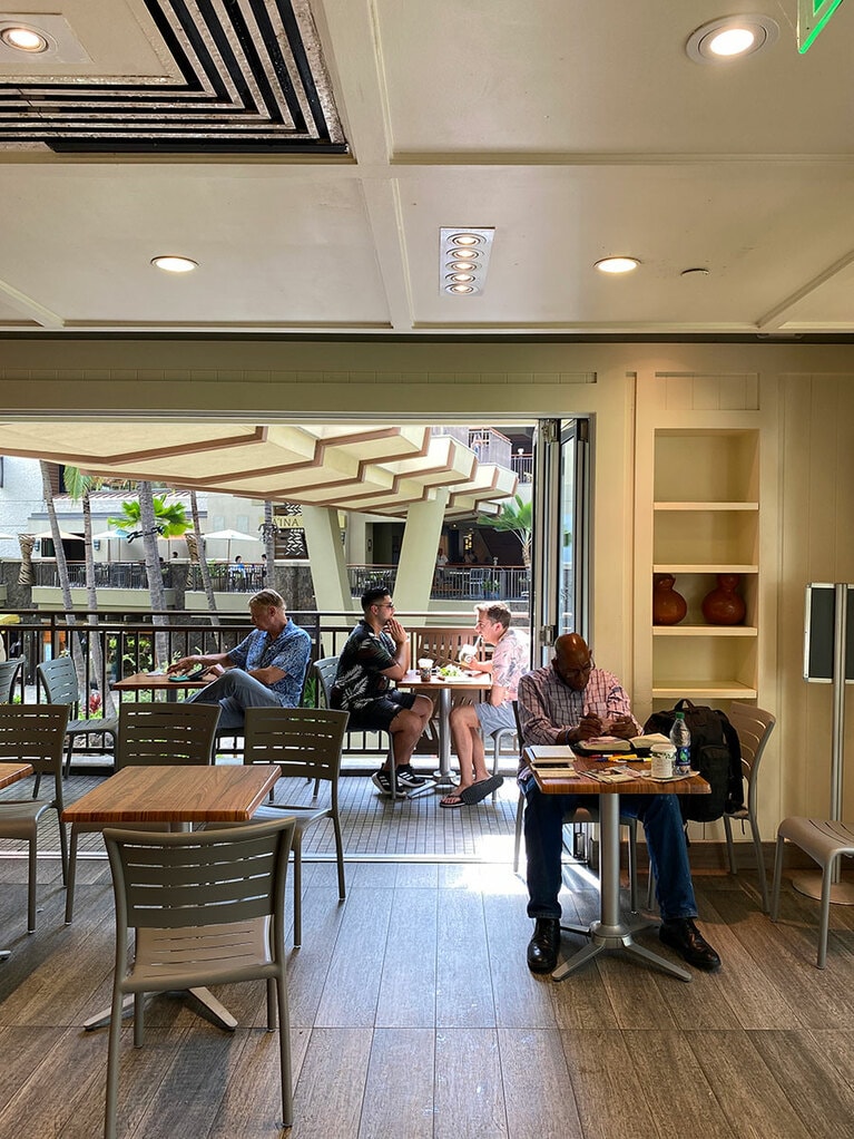 比較的空いている午後２時以降の店内の様子。