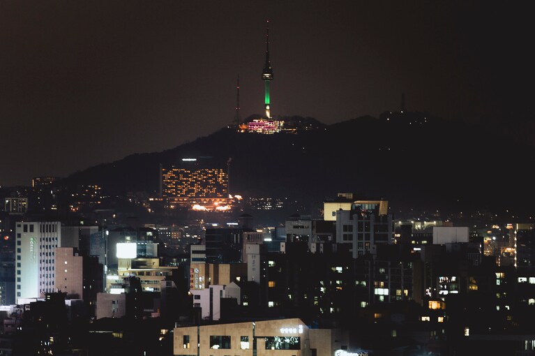 ソウルを一望できる。