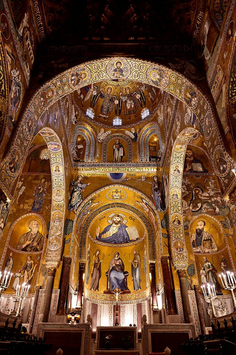 ノルマン王宮内のパラティーナ礼拝堂。