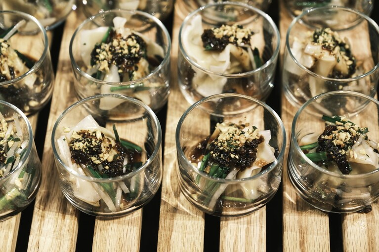 「Golden」林明健シェフのワンタン料理。