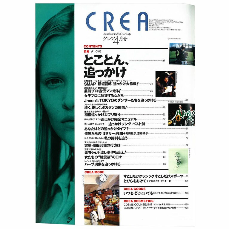 1995年4月号目次。