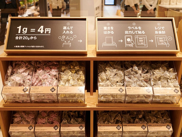 20グラムから買える量り売り。