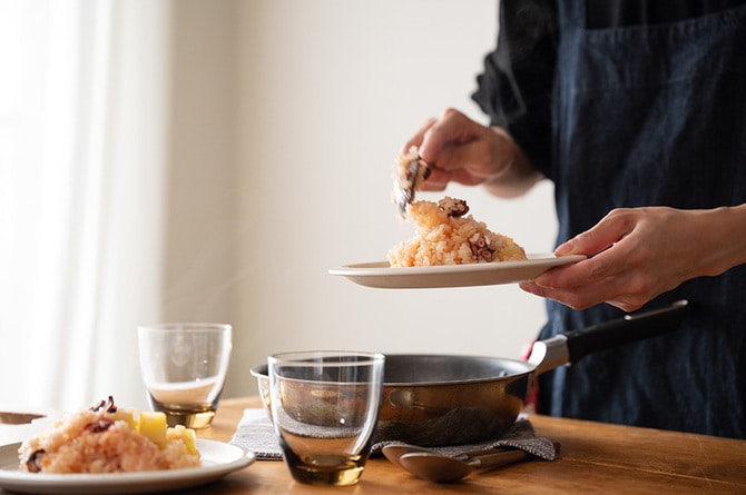 たことじゃがいものガリシア風炊き込み。