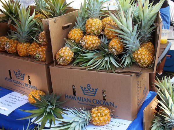 生産が追いつかない 人気のパイナップルを食べ比べ 本間律江のハワイの朝市巡り