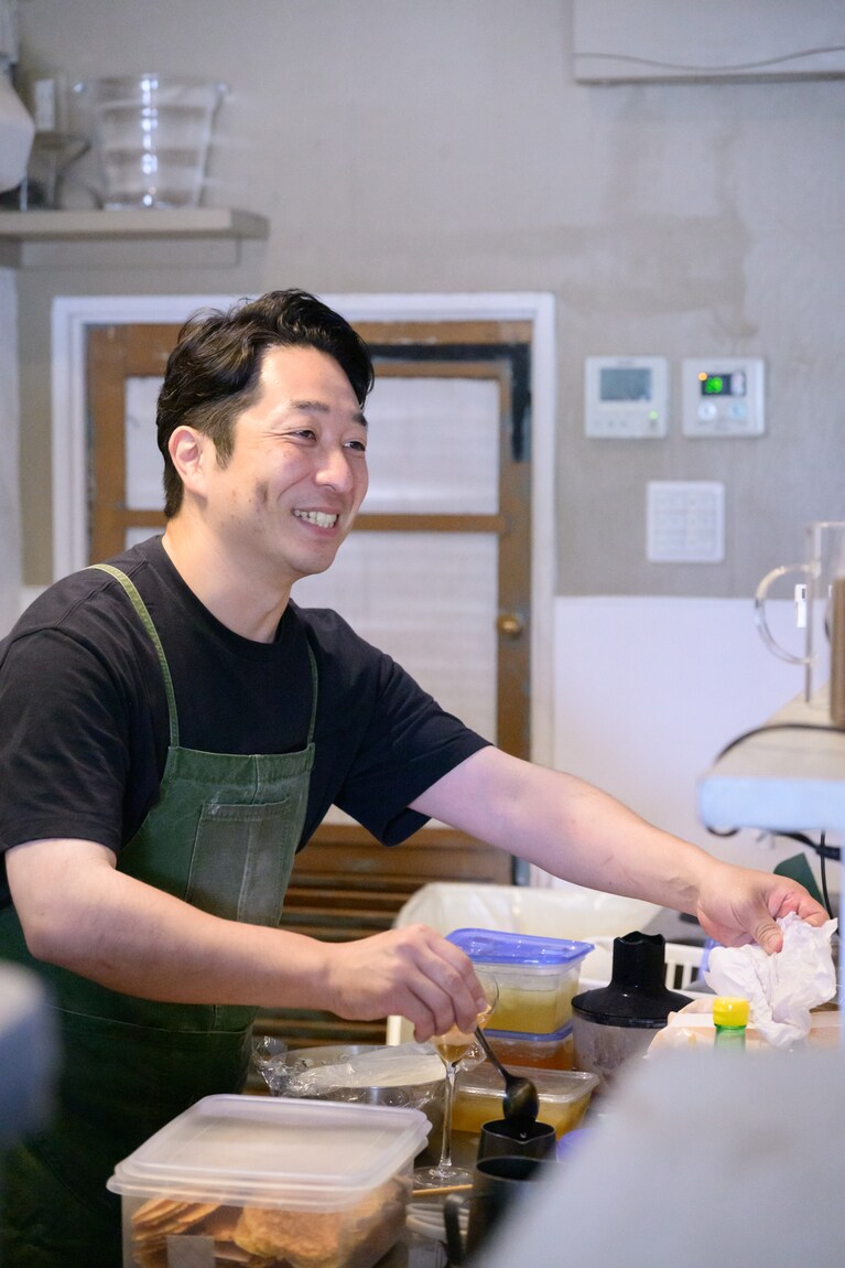 オーナーシェフの大熊智哉さん。