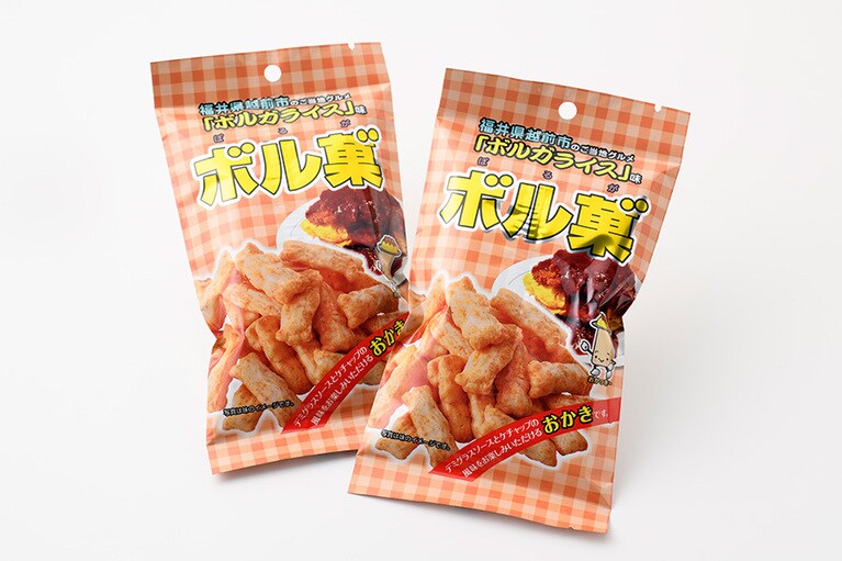 【福井県】日野あられの「ボル菓」各150円(40g)。