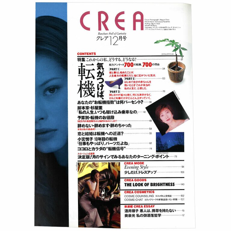 1995年12月号目次。