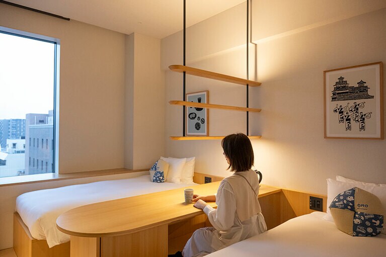 「えんたくルーム」2名定員／22平米。