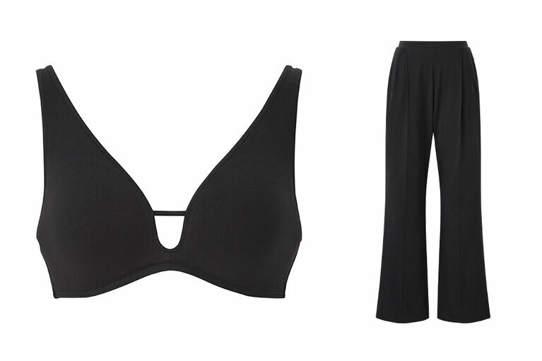 左から、ブラ 1,990円、パンツ2,990円。