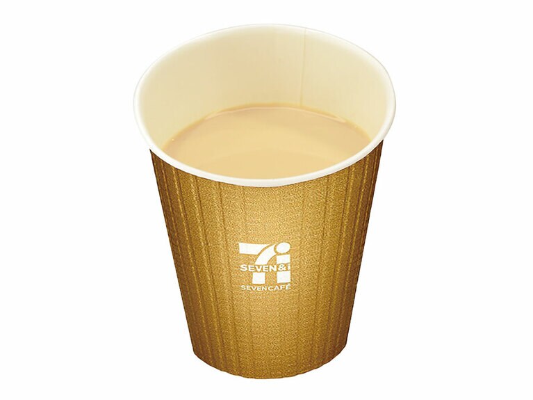 セブンカフェ ティーホットミルクティー（アールグレイとアッサムブレンドの2種類から選択可能※）。