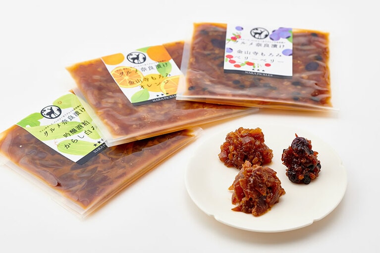 グルメ奈良漬け 各75g 500円／奈良ピックルス