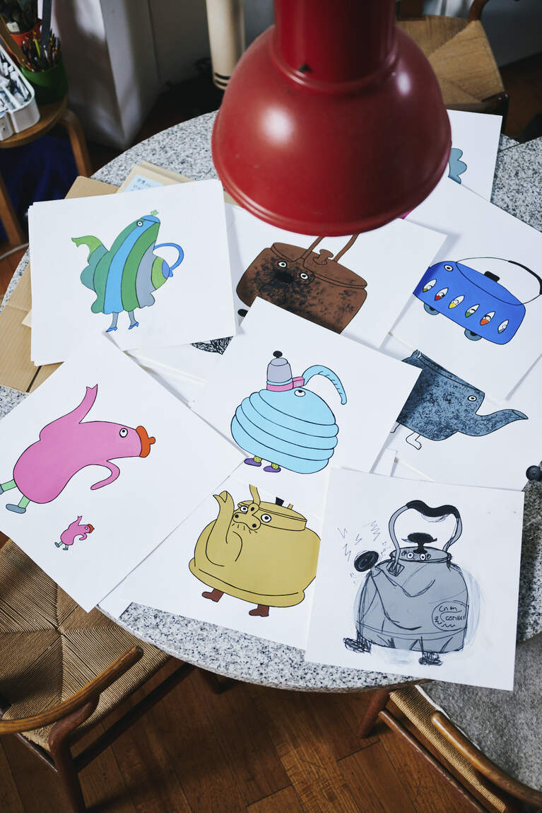 大好きなやかんのイラスト。