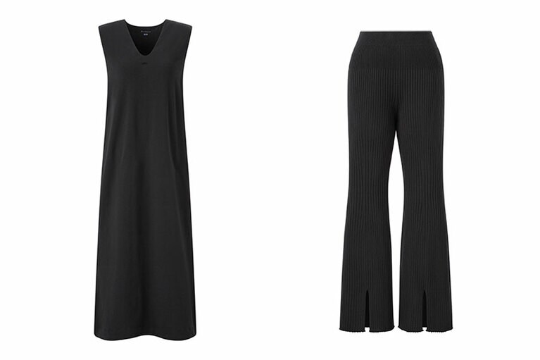 左から、ドレス 2,990円、パンツ 4,990円。