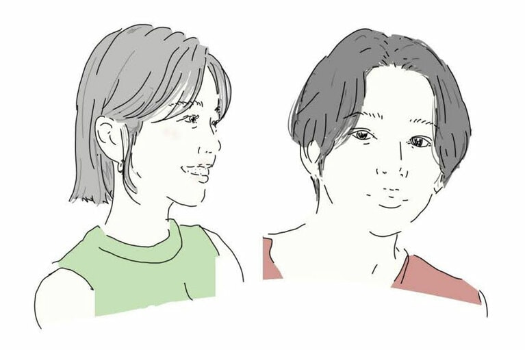 現在はセンターパートが人気。前から後ろへとふんわり流れる前髪が新たな定番に。