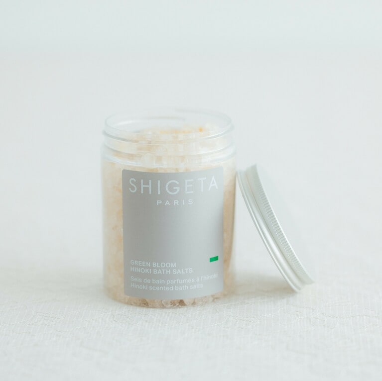 「グリーンブルーム バスソルト」285g 3,135円／SHIGETA PARIS